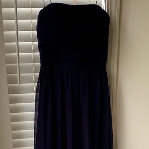 Strapless chiffon dress